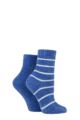 Ladies 2 Pair SOCKSHOP Dreamy Soft and Cosy Leisure Socks - Alpine Blue