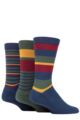 Mens 3 Pair SOCKSHOP Half Cushion Gentle Bamboo Socks - Cedar