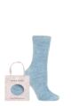 Ladies 1 Pair SOCKSHOP Chenille & Cosy Gift Boxed Socks - Kentucky Blue