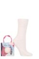 Ladies 1 Pair SOCKSHOP Chenille & Cosy Gift Boxed Socks - Baby Pink