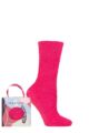 Ladies 1 Pair SOCKSHOP Chenille & Cosy Gift Boxed Socks - Hot Pink