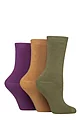 Women's 3 Pair SOCKSHOP Cushioned Bamboo Boot Socks - Wild Terrain
