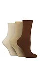 Women's 3 Pair SOCKSHOP Cushioned Bamboo Boot Socks - Fresh Coffee