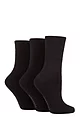 Women's 3 Pair SOCKSHOP Cushioned Bamboo Boot Socks - Black
