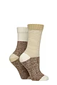 Women's 2 Pair SOCKSHOP Velvet Soft Boot Socks - Fresh Coffee