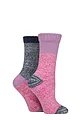 Women's 2 Pair SOCKSHOP Velvet Soft Boot Socks - Magenta Muse