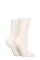 Women's 2 Pair SOCKSHOP Chenille Boot Socks - Opal Pink