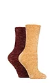 Women's 2 Pair SOCKSHOP Chenille Boot Socks - Cinnamon