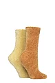 Women's 2 Pair SOCKSHOP Chenille Boot Socks - Pumpkin Spice