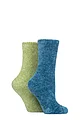 Women's 2 Pair SOCKSHOP Chenille Boot Socks - Storm