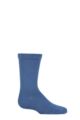 Boys and Girls 1 Pair SOCKSHOP Plain and Striped Bamboo Socks with Comfort Cuff and Smooth Toe Seams - Denim