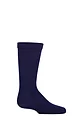 Boys and Girls 1 Pair SOCKSHOP Plain and Striped Bamboo Socks with Comfort Cuff and Smooth Toe Seams - Navy