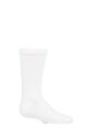 Boys and Girls 1 Pair SOCKSHOP Plain Bamboo Socks with Comfort Cuff and Smooth Toe Seams - White