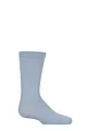 Boys and Girls 1 Pair SOCKSHOP Plain and Striped Bamboo Socks with Comfort Cuff and Smooth Toe Seams - Pale Blue