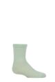 Boys and Girls 1 Pair SOCKSHOP Plain and Striped Bamboo Socks with Comfort Cuff and Smooth Toe Seams - Sage