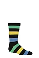 Boys and Girls 1 Pair SOCKSHOP Plain and Striped Bamboo Socks with Comfort Cuff and Smooth Toe Seams - Black / Blue / Green