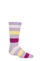 Boys and Girls 1 Pair SOCKSHOP Plain and Striped Bamboo Socks with Comfort Cuff and Smooth Toe Seams - Pink / Lilac / Yellow