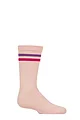 Boys and Girls 1 Pair SOCKSHOP Plain and Striped Bamboo Socks with Comfort Cuff and Smooth Toe Seams - Sports Stripe Pink