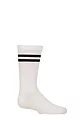 Boys and Girls 1 Pair SOCKSHOP Plain and Striped Bamboo Socks with Comfort Cuff and Smooth Toe Seams - Sports Stripe White