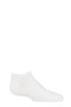 Boys and Girls 1 Pair SOCKSHOP Plain Bamboo No Show Socks with Smooth Toe Seams - White