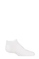 Boys and Girls 1 Pair SOCKSHOP Plain Bamboo Trainer Socks with Smooth Toe Seams - White