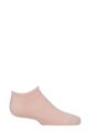 Boys and Girls 1 Pair SOCKSHOP Plain Bamboo Trainer Socks with Smooth Toe Seams - Pale Pink