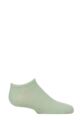 Boys and Girls 1 Pair SOCKSHOP Plain Bamboo Trainer Socks with Smooth Toe Seams - Sage