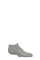 Kids 1 Pair SOCKSHOP Bamboo Cushioned Trainer Socks with Comfort Cuffs and Smooth Toe Seams - Light Grey Melange