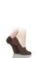 Ladies 2 Pair SOCKSHOP Seamless Bamboo Shoe Liners with Smooth Toe Seams - Cocoa