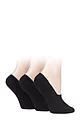 Women's 3 Pair SOCKSHOP Bamboo Fine High Cut Liner - Black