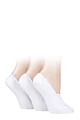 Women's 3 Pair SOCKSHOP Bamboo Fine High Cut Liner - White