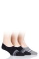 Mens 3 Pair SOCKSHOP Cotton Shoe Liner Socks - Black
