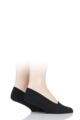 Mens 2 Pair SOCKSHOP Jersey Shoe Liners - Black