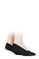 Mens 2 Pair SOCKSHOP Jersey Shoe Liners - Black