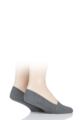 Mens 2 Pair SOCKSHOP Jersey Shoe Liners - Charcoal