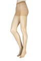 Ladies 2 Pair SOCKSHOP 20 Denier Sheer Tights - Hazelnut