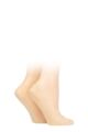 Ladies 2 Pair SOCKSHOP Lace Shoe Liners - Nude