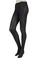 Women's 1 Pair SOCKSHOP Plain Bamboo Tights with Smooth Toe Seams - Charcoal Twist