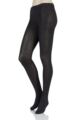 Ladies 1 Pair SOCKSHOP Plain Bamboo Tights with Smooth Toe Seams - Charcoal Twist