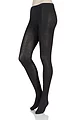 Women's 1 Pair SOCKSHOP Plain Bamboo Tights with Smooth Toe Seams - Charcoal Twist