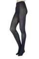 Ladies 1 Pair SOCKSHOP Plain Bamboo Tights with Smooth Toe Seams - Navy