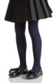 Girls 1 Pair SOCKSHOP Plain Bamboo Tights with Smooth Toe Seams - Navy