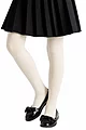 Girls 1 Pair SOCKSHOP Plain Bamboo Tights with Smooth Toe Seams - Cream