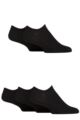 Mens and Ladies 5 Pair Reebok Foundation Cotton Trainer Socks - Black