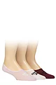 Mens and Women's 3 Pair Reebok Essentials Cotton Ped Socks - Sand / White / Burgundy