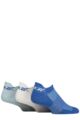 Mens and Ladies 3 Pair Reebok Essentials Cotton Trainer Socks - Blue / White / Light Blue