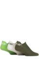 Mens and Ladies 3 Pair Reebok Essentials Cotton Trainer Socks - Green / White / Lime