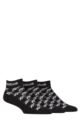 Mens and Women's 3 Pair Reebok Essentials Cotton Ankle Socks - Black