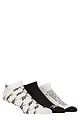 Mens and Women's 3 Pair Reebok Essentials Cotton Trainer Socks with Arch Support - White / Black / White