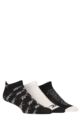 Mens and Women's 3 Pair Reebok Essentials Cotton Trainer Socks with Arch Support - Black / White / Black